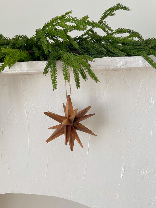 Vintage Star Ornament (Wood)