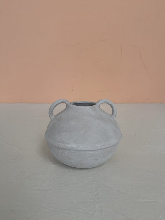 Minimal  Small Aged Vase Gray