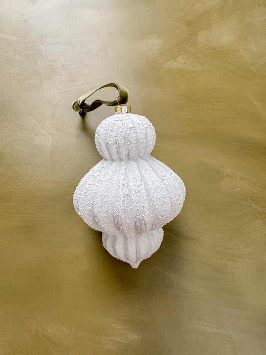 Textured White Ornament