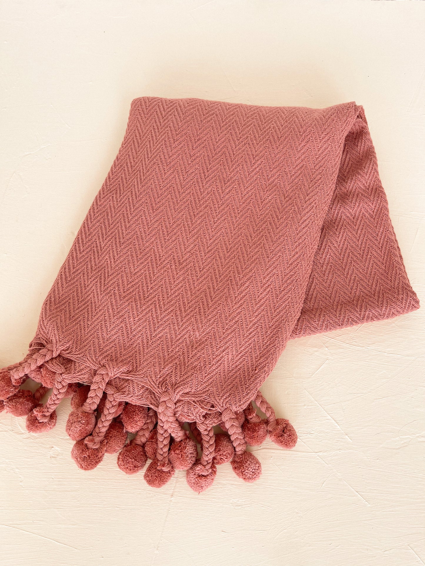 Rich Pink Throw Blanket