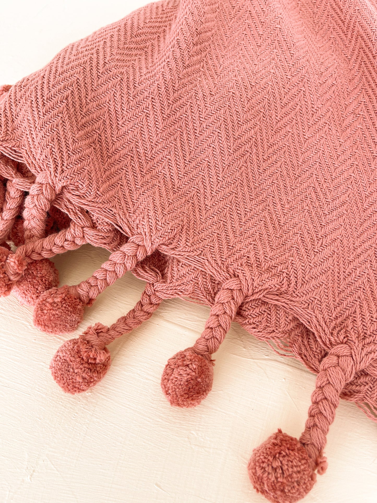 Rich Pink Throw Blanket